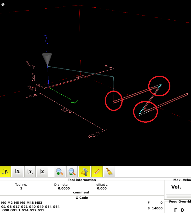 Curving between corners - LinuxCNC