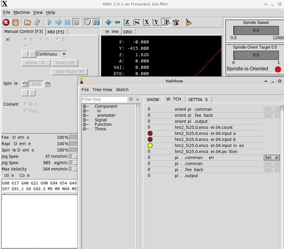 linuxcnc 2.9.1 frezze and back to login page - LinuxCNC